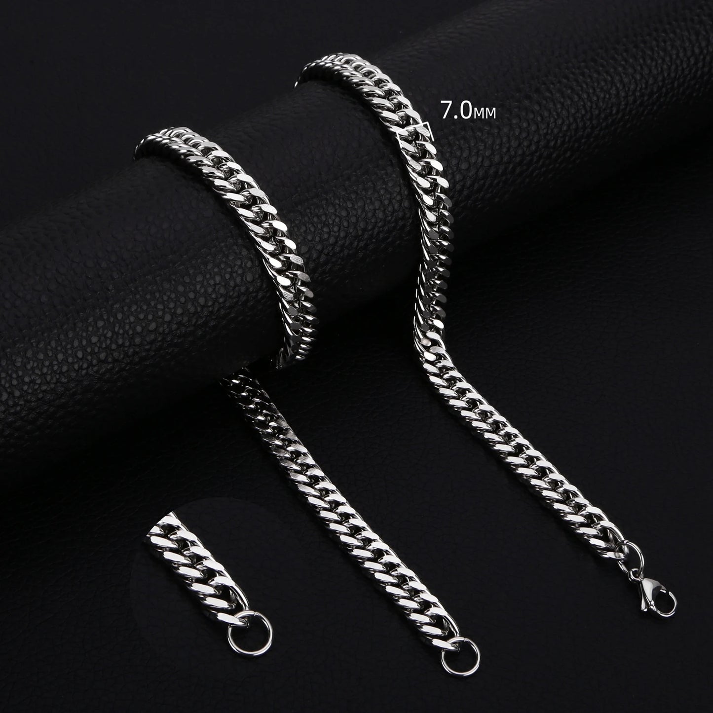 HIYEE Classic Cuban Chain Necklace Temperament Retro Trend Party Wear Amulet Stainless Steel Non-Fading Accessories