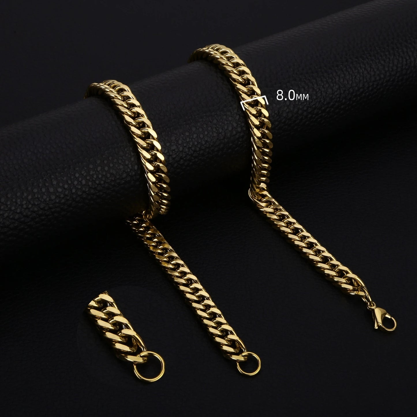 HIYEE Classic Cuban Chain Necklace Temperament Retro Trend Party Wear Amulet Stainless Steel Non-Fading Accessories