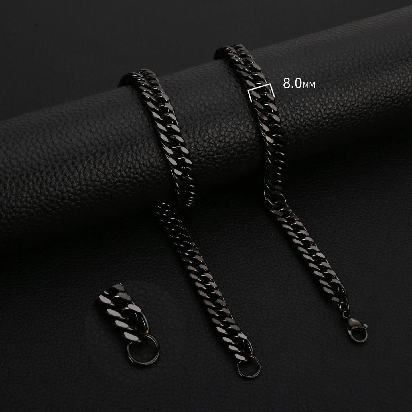 HIYEE Classic Cuban Chain Necklace Temperament Retro Trend Party Wear Amulet Stainless Steel Non-Fading Accessories